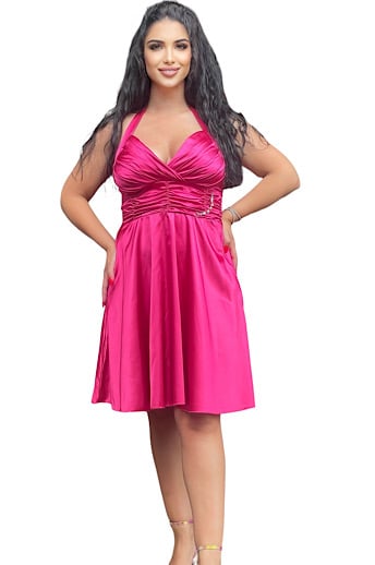 rochie-satin-ciclam