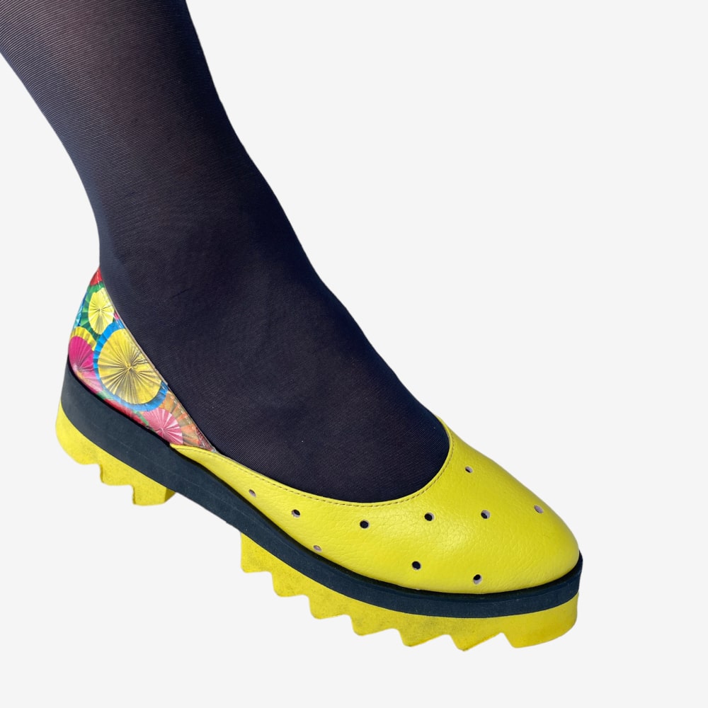 Beenvo pantofi dama yellow umbrela piele naturala 2 | Beenvo